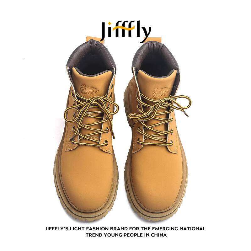 Jifffly Men's Martin Boots - Winter Thicker Wool Lined Work Boot