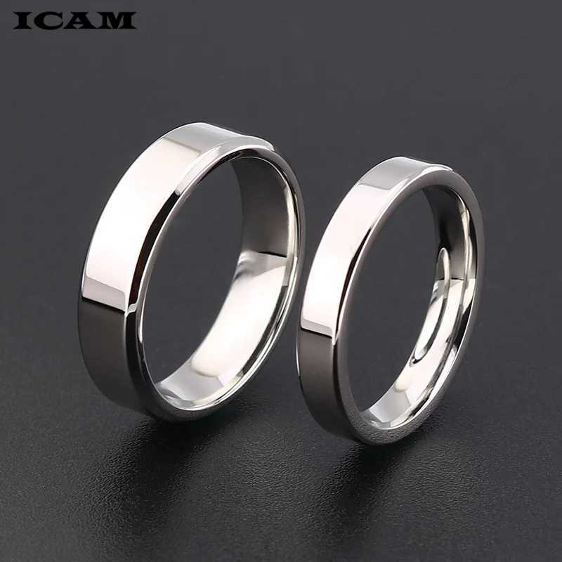ICAM High Quality 4mm/6mm Wholesale Simple Ring Fashion Rose Gold Ring Exclusive Couple Wedding Ring for Men and Women W250417
