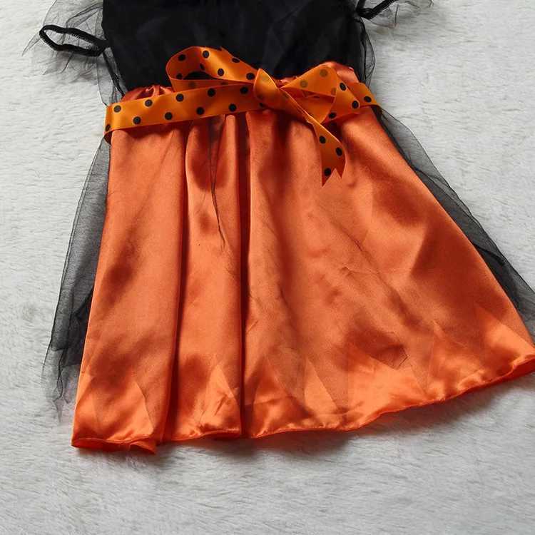 Girls Pumpkin Costume Kid Princess Pageant Dress Children Vampire Performance Elegant Clothes Witch Halloween Romper 12Y Outfits Z250725