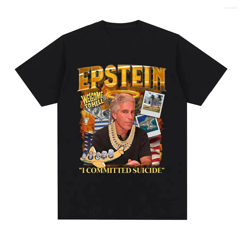 Men's T Shirts 2025 Funny Jeffrey Epstein T-shirt Fashion Retro Short-sleeved Cotton Casual Oversized Comfortable Top