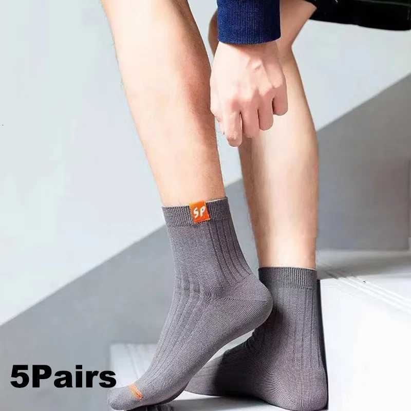 5 Pairs Mens Socks High-Quality Spring and Autumn Thickened Breathable Sport Socks High Tube Mid Length Mens Casual Socks X250725