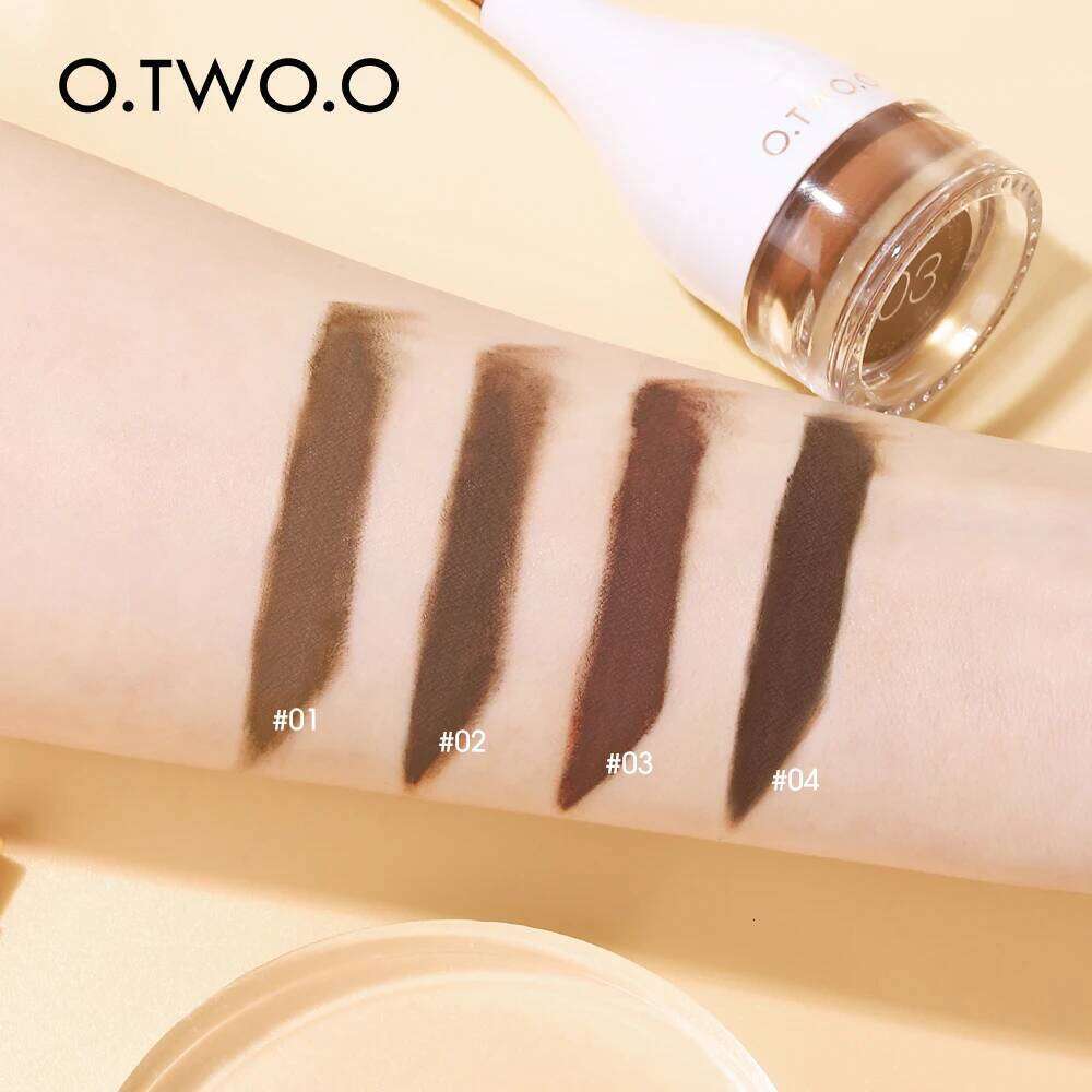 O.TWO.O Eyebrow Pomade - Natural Waterproof Long Lasting Creamy Texture Brow Mascara with Brush 4 Colors Tinted Sculpted Gel X250725