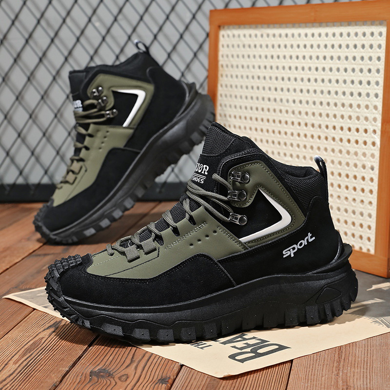 Large Size Versatile Hiking Non-Slip Wear-Resistant Outdoor Casual Trendy Men's Spring Korean Style Autumn Lightweight Dad Shoes ddmythur