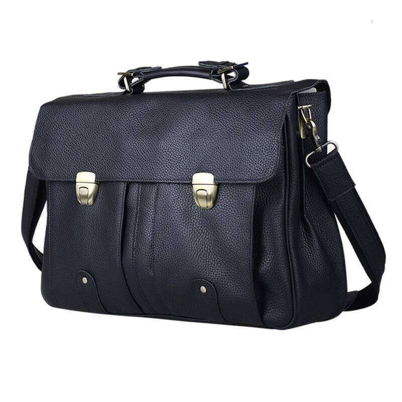 OLOEY FANCODI Genuine Briefcase men Business Male Portfolio Attache Case Leather 15.6" Laptop Bag Office tote Handbag big