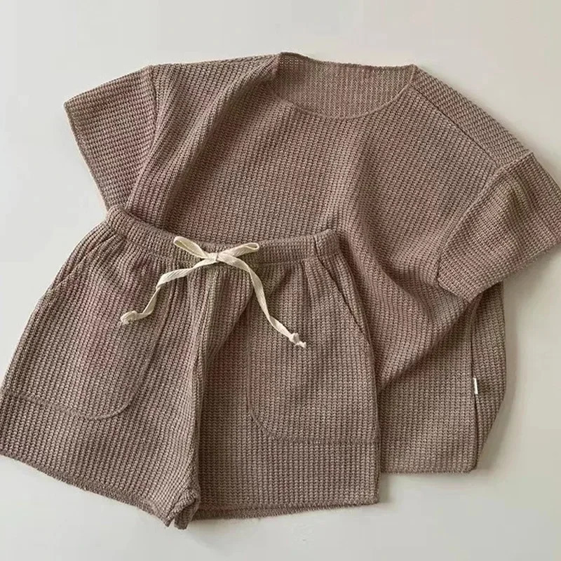 Kids Tshirt Shorts for born Baby Casual Jogger Set 2 Pieces Children Clothing Spring Summer Toddler Boys Girls 250725