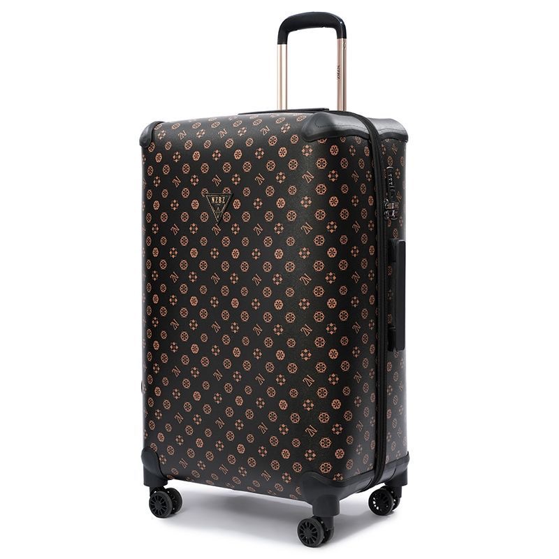 Designer travel suitcase retro style luggage student travel suitcase TSA lock printed can be boarded antique flower light 20 inch suitcase
