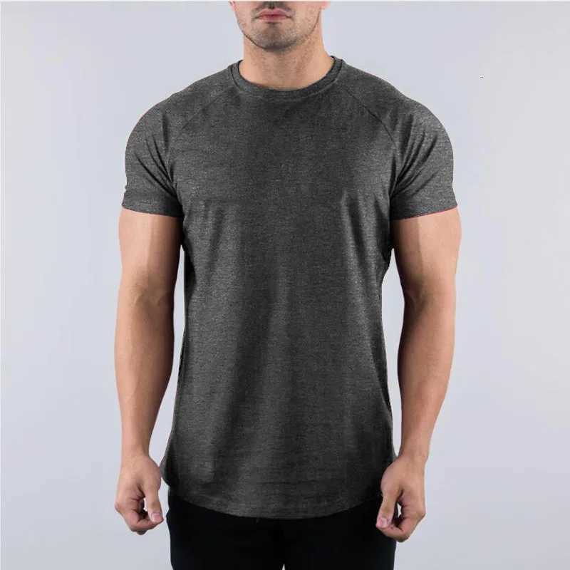 Mens Summer Skinny Casual T-Shirt Short Sleeve Tee Male Gym Fitness Sport Cotton Tops Man Running Workouts Sweatshirt Clothing Y250724