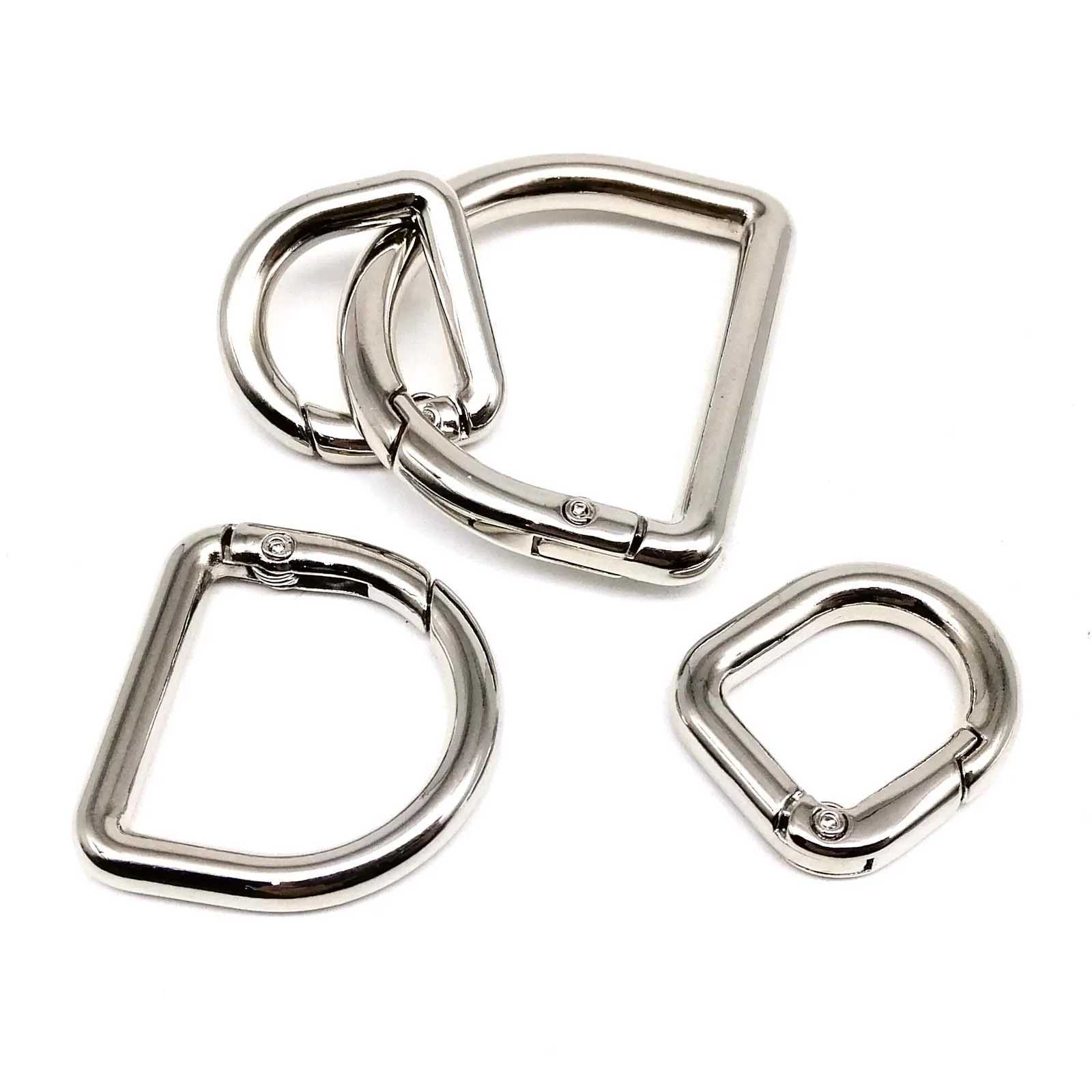 d Shape Type Spring Ring Openable Leather Bag Handbag Strap Buckle Connect Keyring Pendant Dog Chain Snap Clasp Clip Carabiner 250715