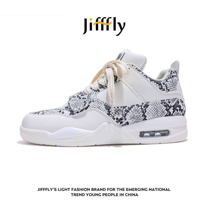 Jifffly Men's Sneakers 2025 Summer New National Trend Python Pattern Versatile Sports Couple Style Trendy Shoes