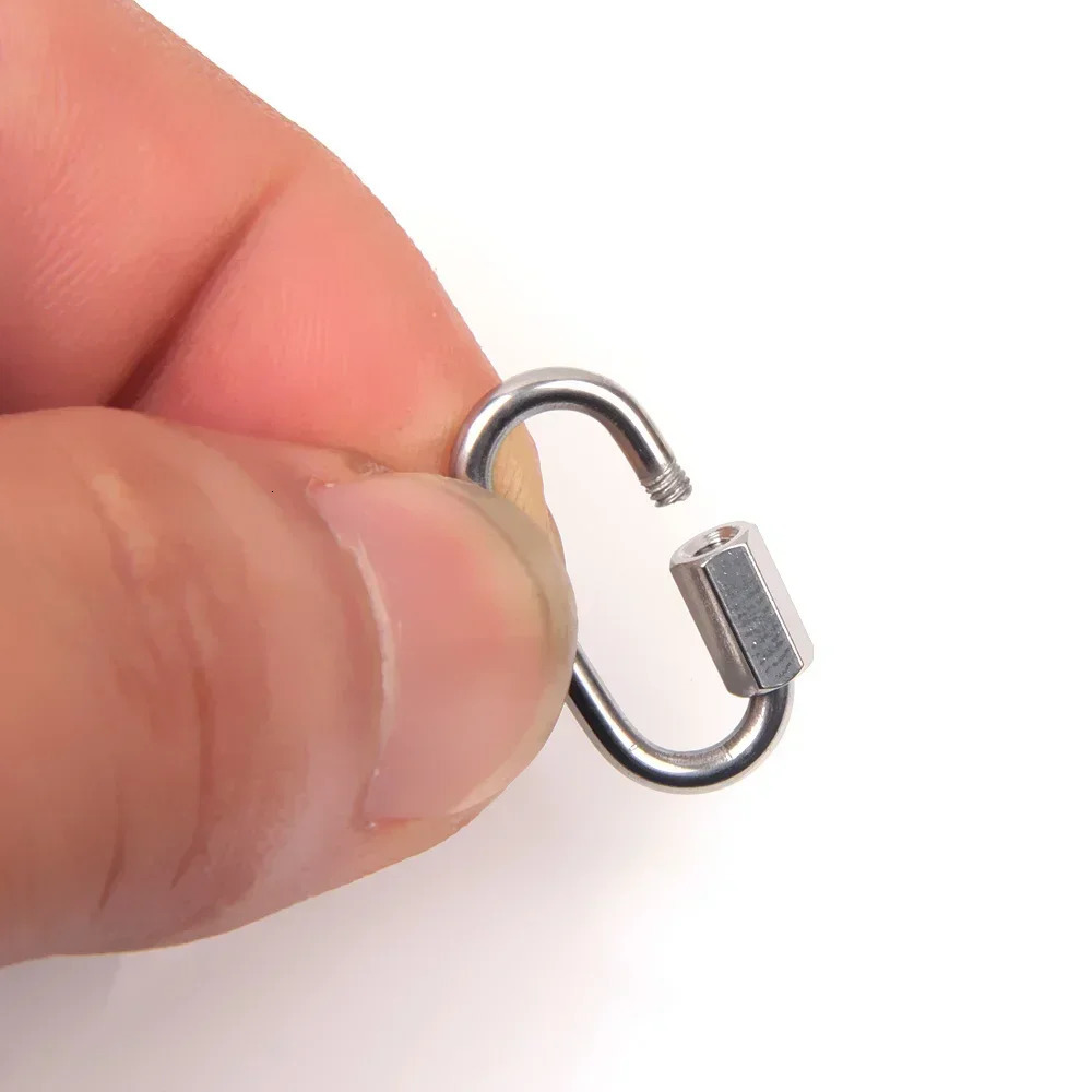 2pcs/Lot Stainless Steel Buckle Wholesale DIY Carabiner Fasteners Screw Lock Clasps DIY Bag Link Jewelry Making Accessories 250723