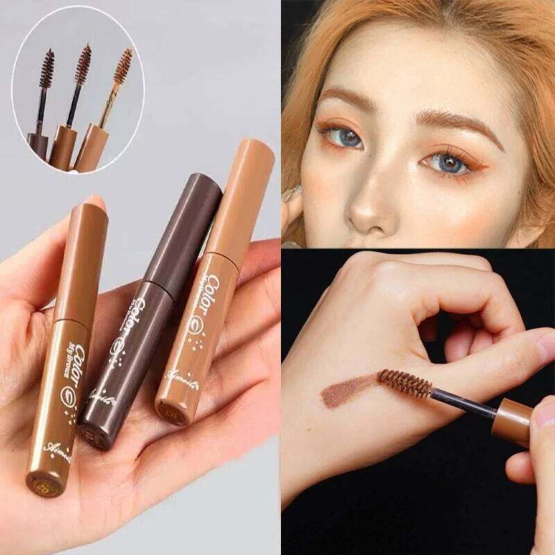 3 Colors Eyebrow Mascara Cream Long Lasting Waterproof Natural Dark Brown Eye Brow Tint with Brush Makeup Cosmetics X250725