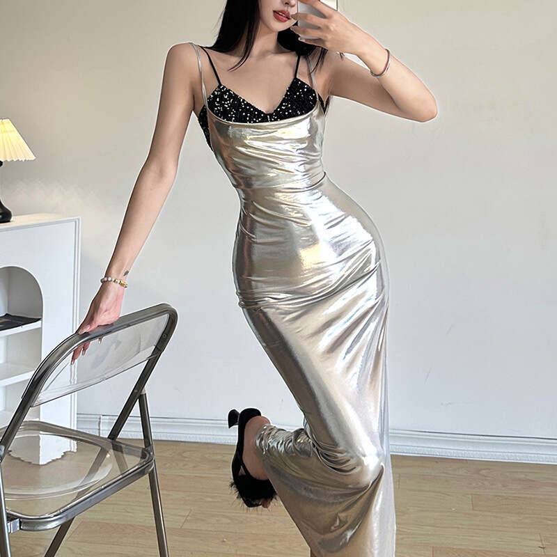 2023 Autumn Winter New Sexy Camisole Long High Waist Bodycon Dress b63