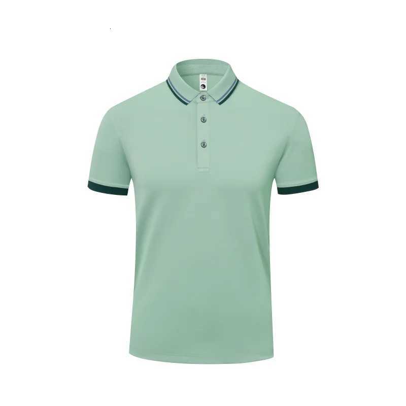 2025 New Mens Short Sleeve Solid Color Polo Shirt Breathable Comfortable and Elastic Top New Casual Business Style Polo ShirtXJ250725