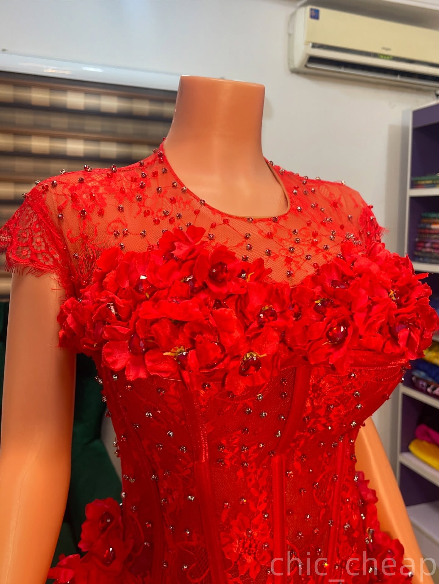 Mermaid Red Prom Dresses 2025 Flowers Pearls Crystals Satin Evening Formal Party Second Birthday Engagement Gowns Plus Size Dress For Special Occasion