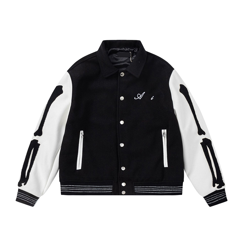 amiriljackee stand collar men jacket varsity jacket designer jacket autumn winter mens jacket outdoor fashion coat school casual jackets y2k jacket S--XL