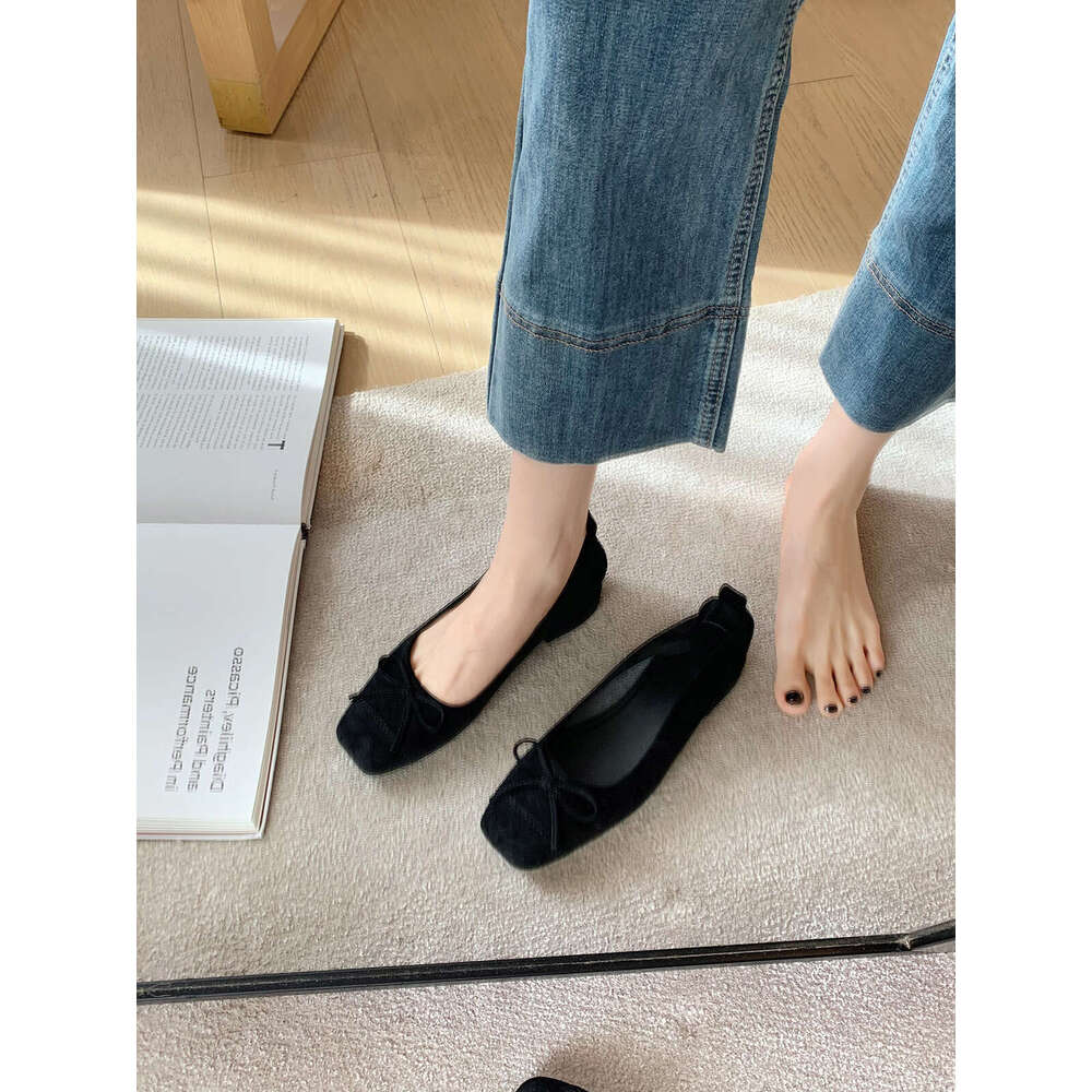 Designer Single with Bowknot 2025 Autumn New Leopard Print Low Work Comfortable Chunky Heel Soft Sole Women's Shoes