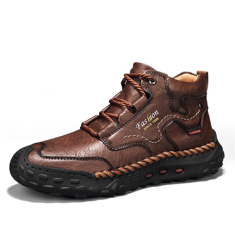 Ankle Outdoor Casual Boots Trendy Mid-Top Men's Shoes