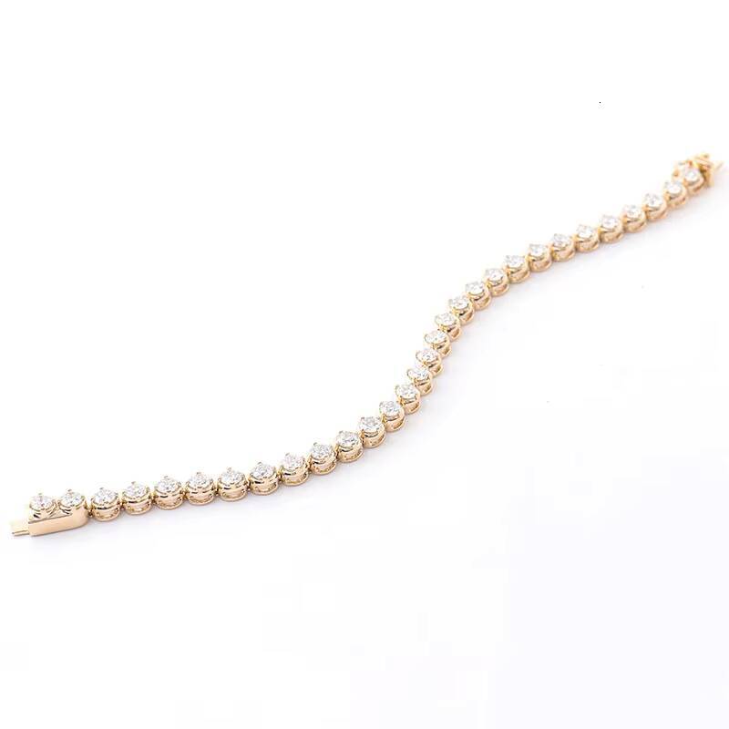 Moissanite Jewelry Custom Moissanite Diamond Tennis Bracelet Silver 10k 14k 18k Gold Chain Hot Sell