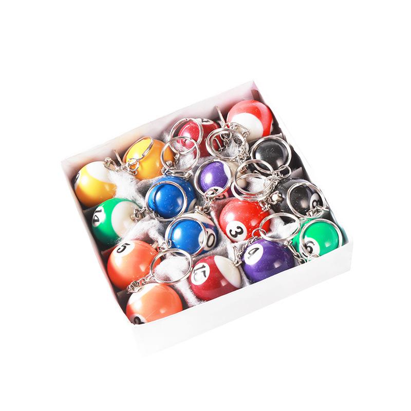 Pool Billiard snooker table ball keychain keyring