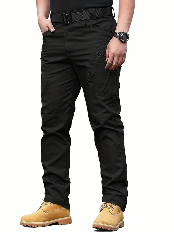 Mens multifunctional pocket tactical pants wearresistant Cargo Pants water repellent suitable for hiking and outdoor work 250717