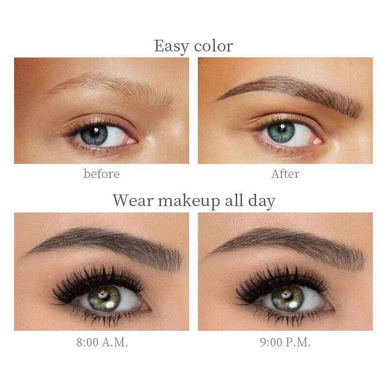 Four-Jaw Ultra-Fine Eyebrow Pencil 3D Waterproof Tip Tattoo Cosmetic Long Lasting Natural Dark Brown Liquid Eye Brow Pen X250725