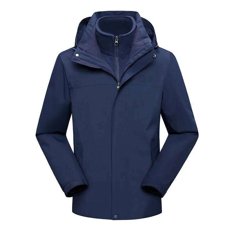 Snow Mountain Black And White Couple 2-Piece Set Solid Color Jacket Workwear Outdoor Flared Clothing Ski Suit