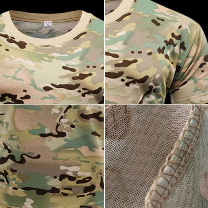 Leaf Forest Camouflage T Shirt Men Jungle Desert Camo T-shirt Quick Dry 3D Print Tops Short Sleeve Mens Gym Fitness Tee Shirts Y250724