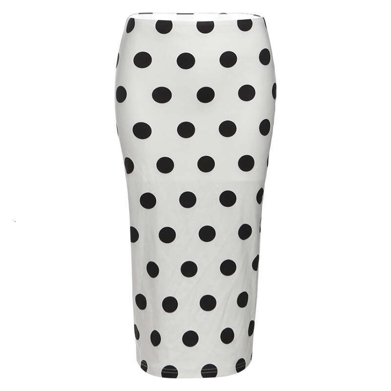 2025 Summer New Casual High Waist Slimming Elegant Personality Trendy Polka Dot Fashion Women's Skirt 139