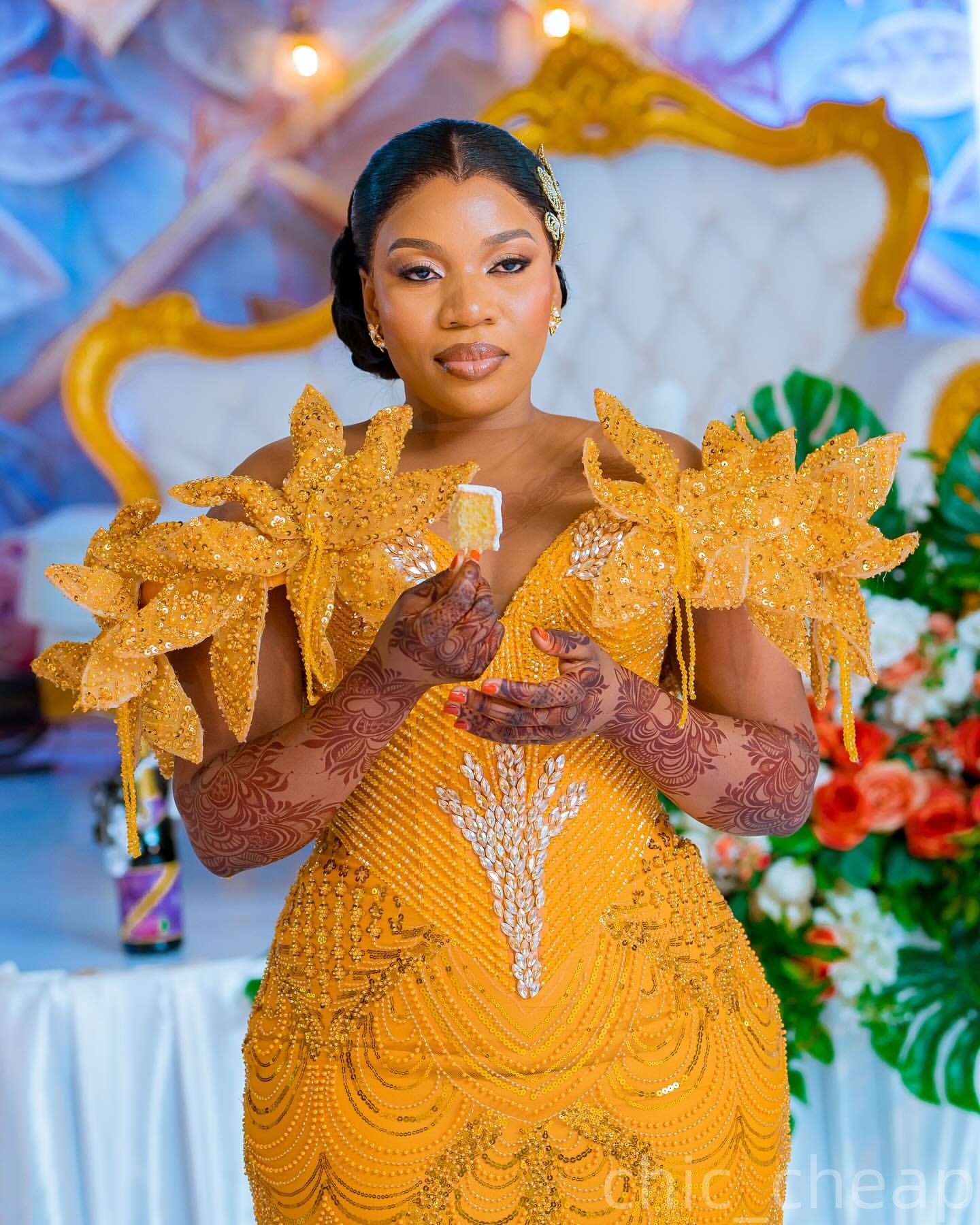 Mermaid Yellow Prom Dresses 2025 Flowers Crystals Sequined Evening Formal Party Second Birthday Engagement Gowns Plus Size Dress For Special Occasions