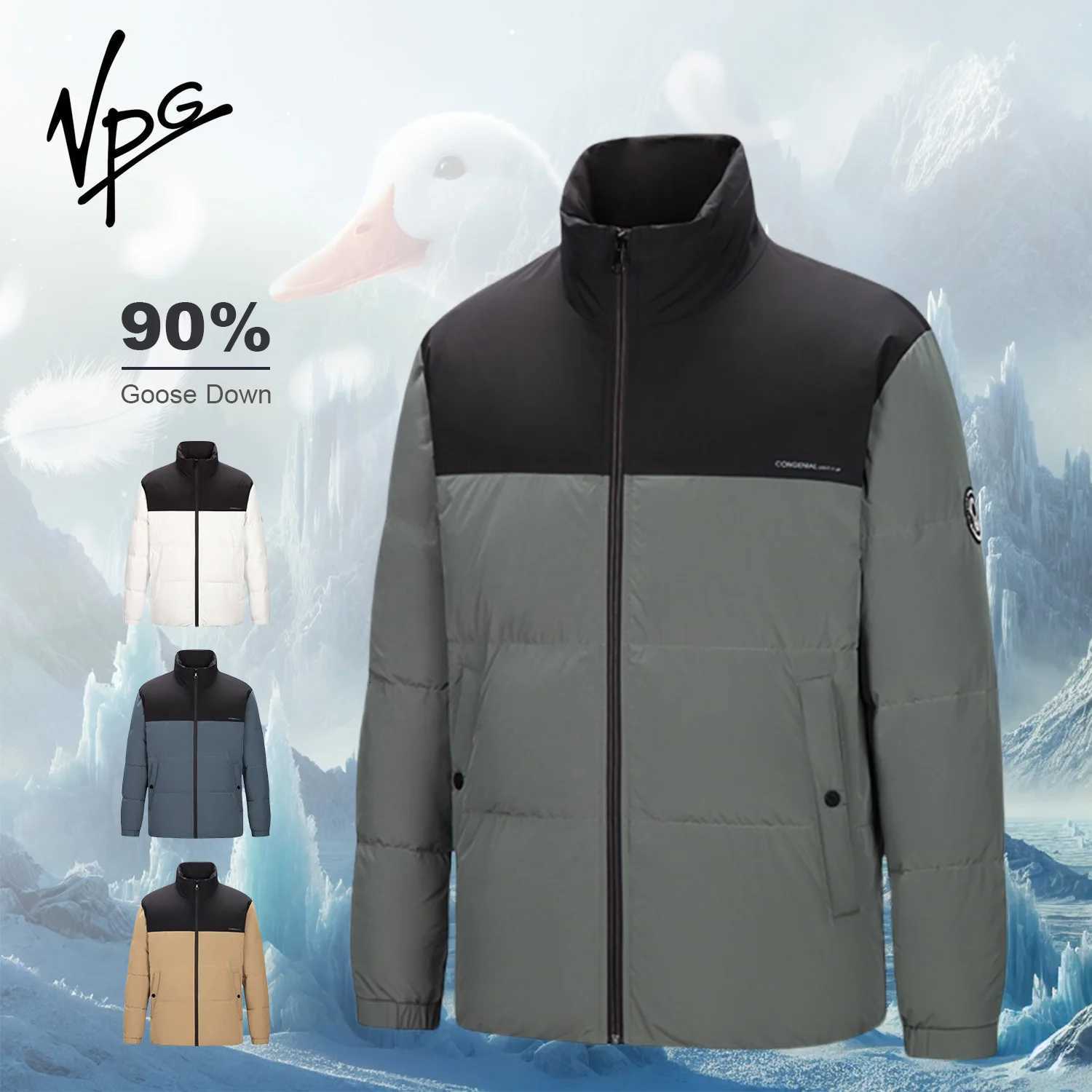 VPG Short Down Jacket Mens Winter Coats Versatile Collar Winter Jacket For Men Women Windproof Lightweight Warm Travel Camping X250725