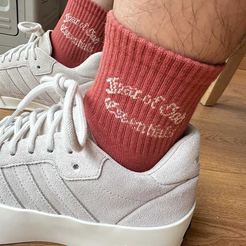 New mens socks with simple letters trendy sports and casual socks trendy short socks X250725