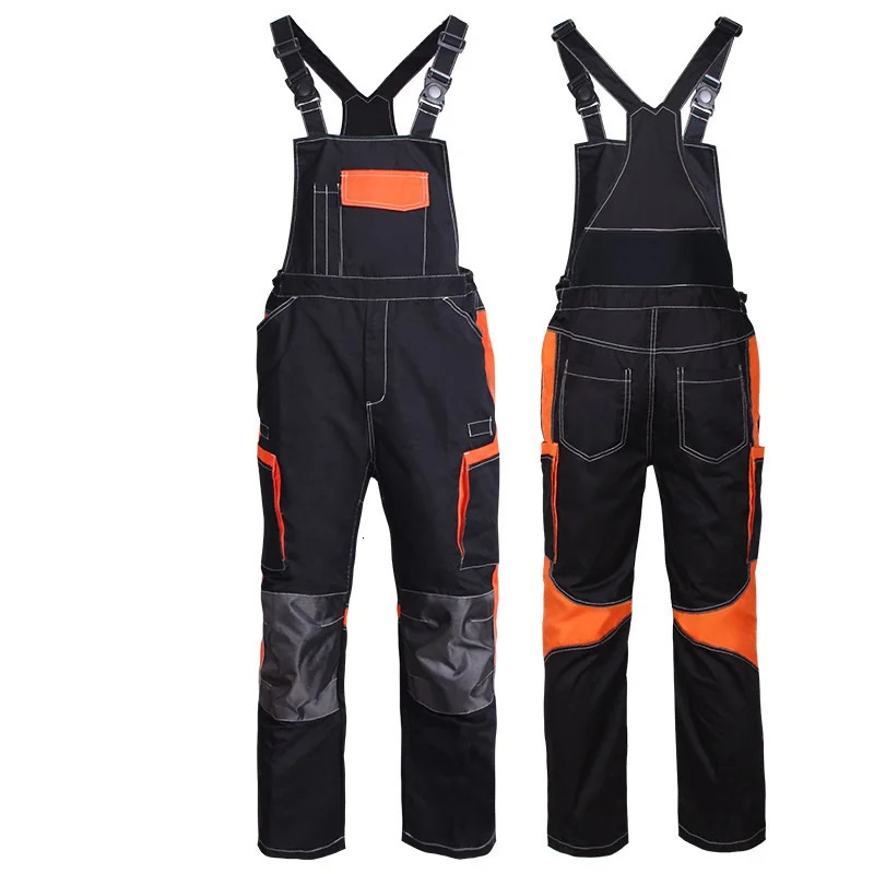 Bib Overall Casual Worker Clothing Plus Size Sleeveless Pants Protective Coverall Strap Jumpsuit Fly Pocket Uniform Dungaree 250725