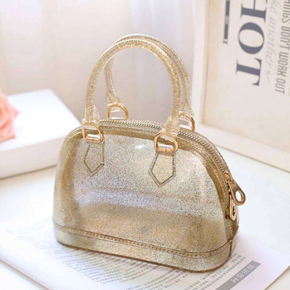 Small PVC Waterproof Candy Colors Jelly Handbag Fashion Shell Shoulder Crossbody Summer Beach Bag