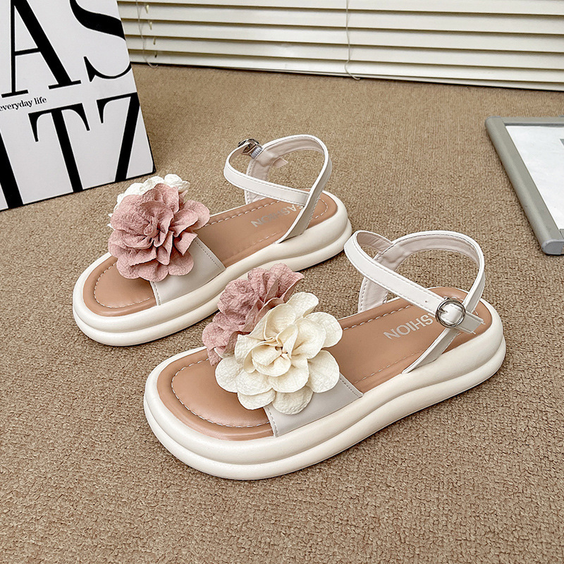 Ddmysports Platform Flower For Women Summer New Outdoor Dress Fairy Style Casual Beach Sandals Outdoor Shoes