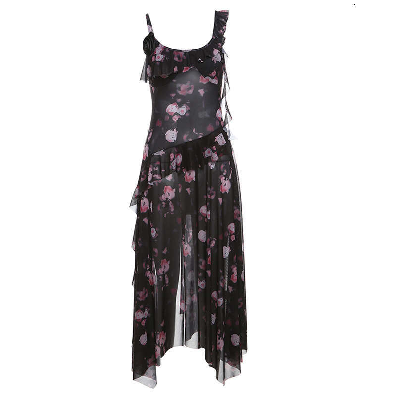 2024 Summer New Women's Solid Color Slim Street Fashion Strap Sleeveless Long Top 7c1