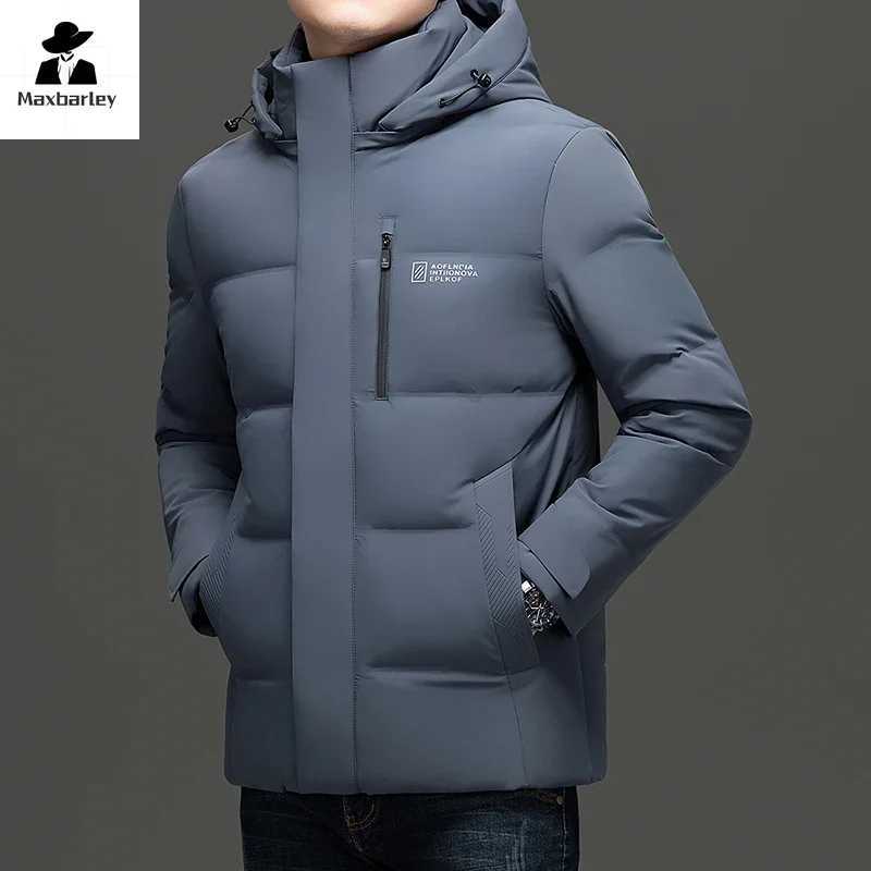 2024 Winter Thickened Down Jacket Mens Fashion Luxury Lightweight Removable Hat Warm Coat Brand Mens Short Puffer Jacket X250725