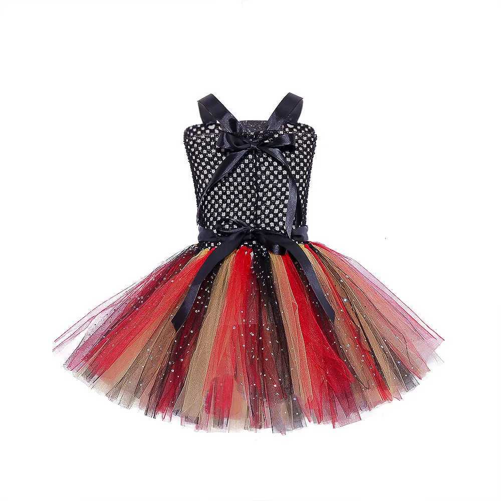 Disguised Child Pirate Fluffy Tulle Tutu Dress for Girls Children Halloween Cosplay Skeleton Ghost Captain Masquerade Costume Z250725