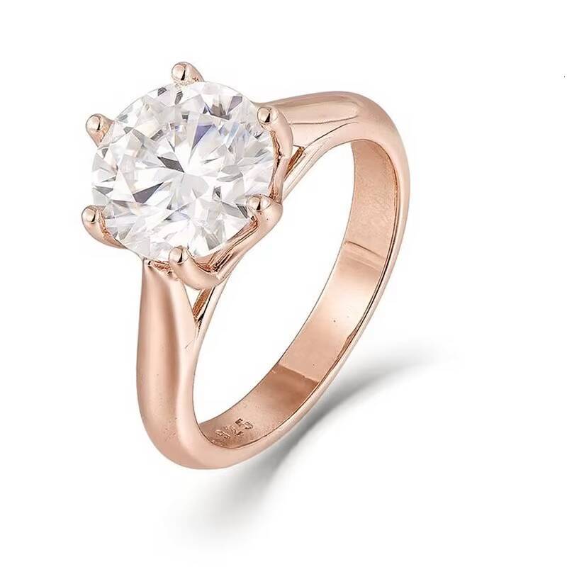 Moissanite 925 Sterling Silver Ring Womens Classic Luxury High-quality Moissanite Ring Can Be Customized Wholesale Manufacturer