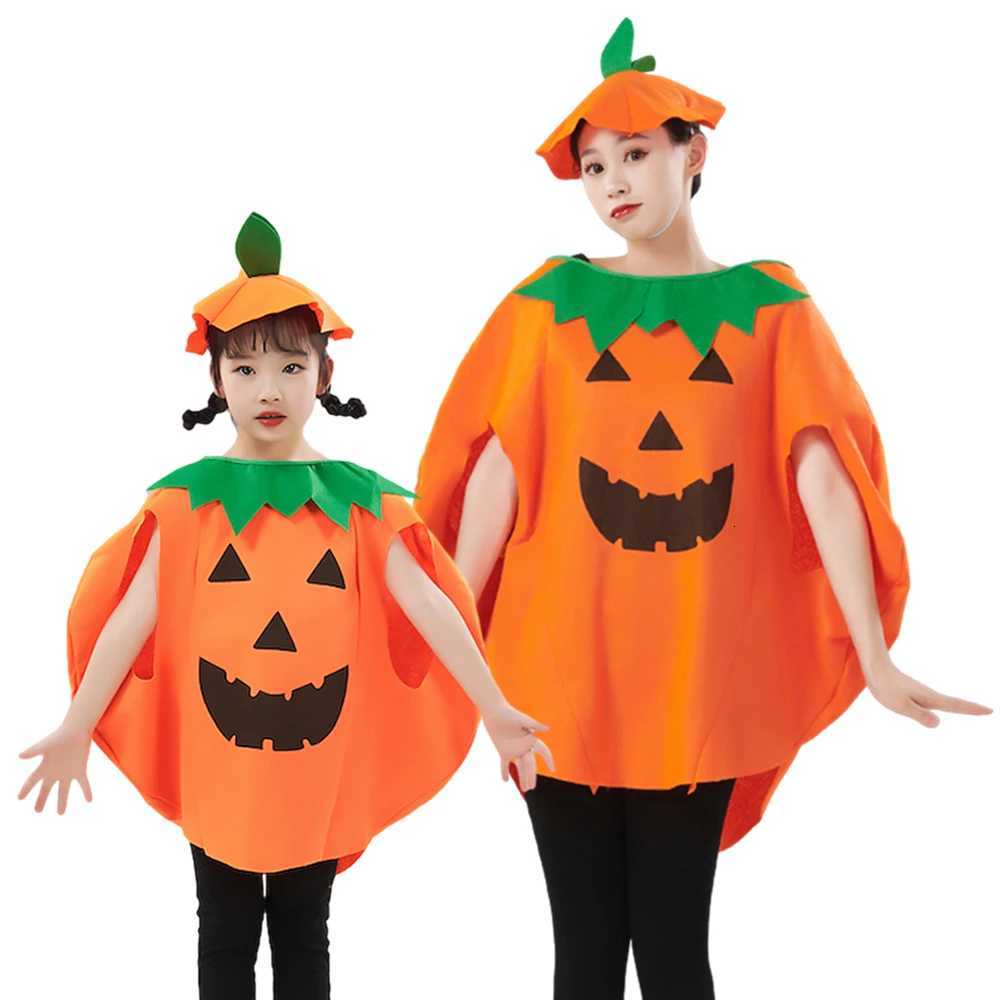 Halloween Costumes with Candy Bag Trick or treating Pumpkin Cosplay Suits For Adults Kids Holiday Par Clothes Z250725