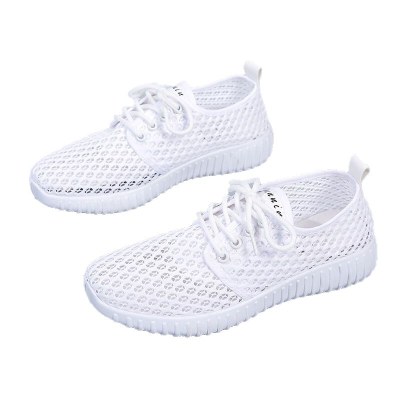 White Sneakers for Women, Breathable 2024 New Summer Mesh Thin Women's Versatile Hollow Casual Shoes, Mom's Choice ddmythur