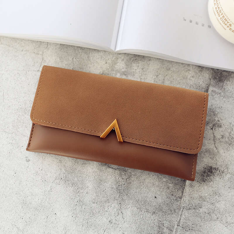 Korean Style Women's Long Wallet New Clutch Bag Solid Color Simple Zipper Student Multi-Card Slots