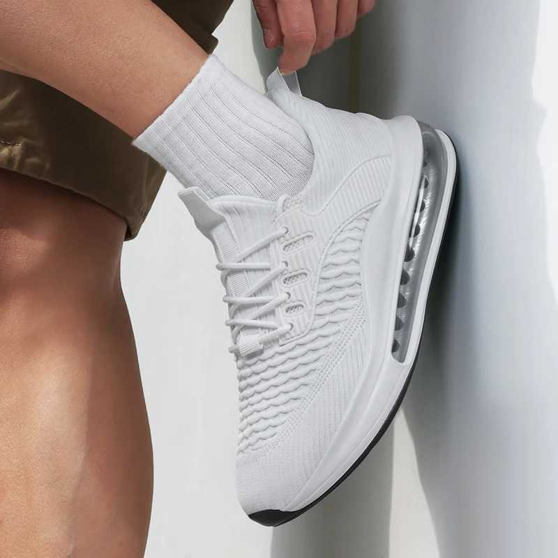 100% Hand Zoom Air Cushioned Sneakers for Men Size 48 Extra Large Mens Breathable Student Teen Flying Woven Running Shoes XJ250725