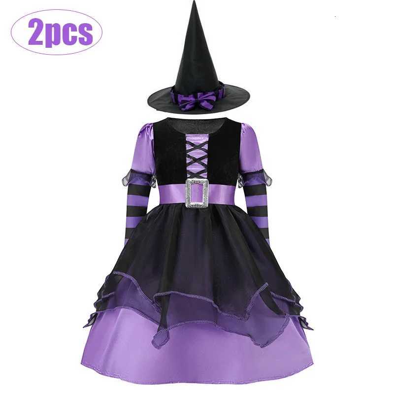 Girls Cospaly Ghost Bride Black Red Costume Kids Corpse Bride Costumes Children Vampire Toddler Punky Halloween Witch Costume Z250725