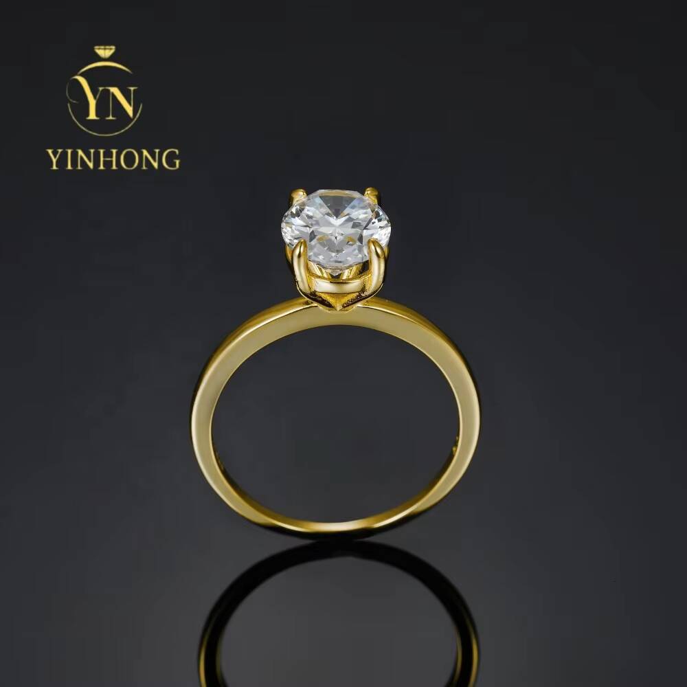 Factory wholesale 925 Sterling Silver Rings 3ct Oval Cut Moissanite Rings For Women Wedding Gifts