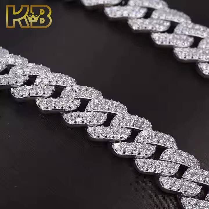 Moissanite Chain for China Manufacturer Whole Sale Available Stock Goods New Design Crystal Zirconia Moissanite Chain