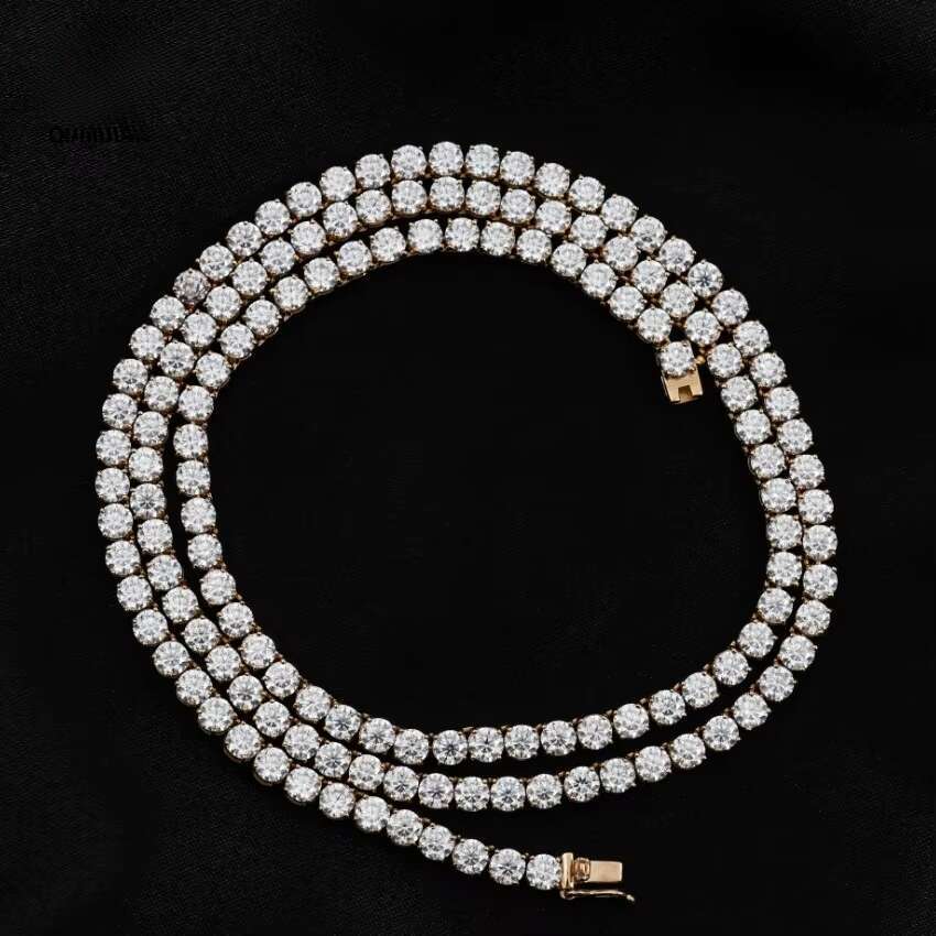 Senior Designer Necklace Bracelet3mm 4mm 5mm Tennis Necklace Moissanite Jewelry for Men Women