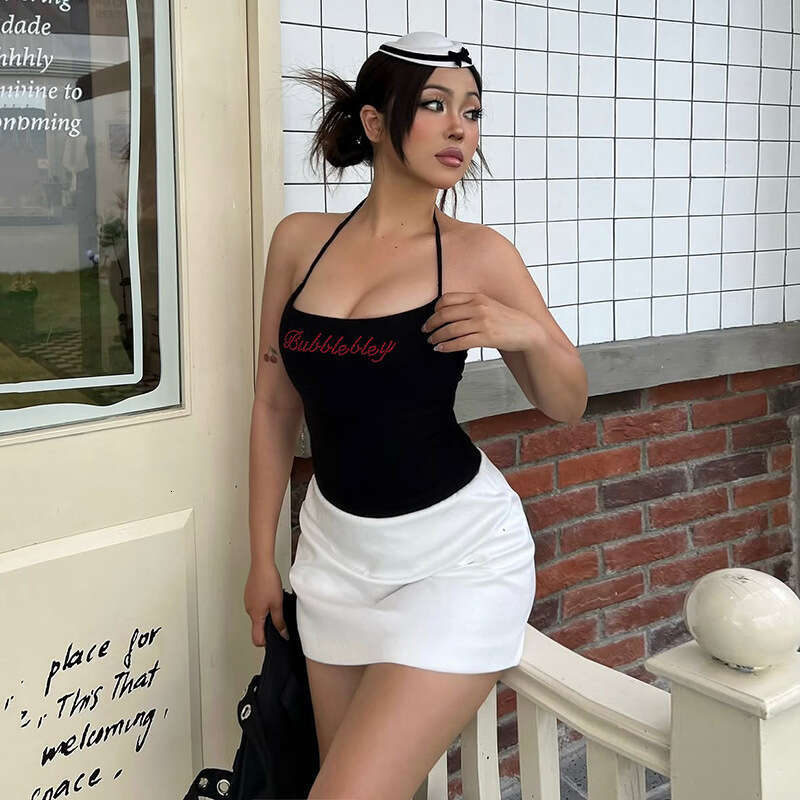 2025 Spring New Women's Fashion Solid Color Slim Street Style Halter Neck Sleeveless Rhinestone Jumpsuit c9a