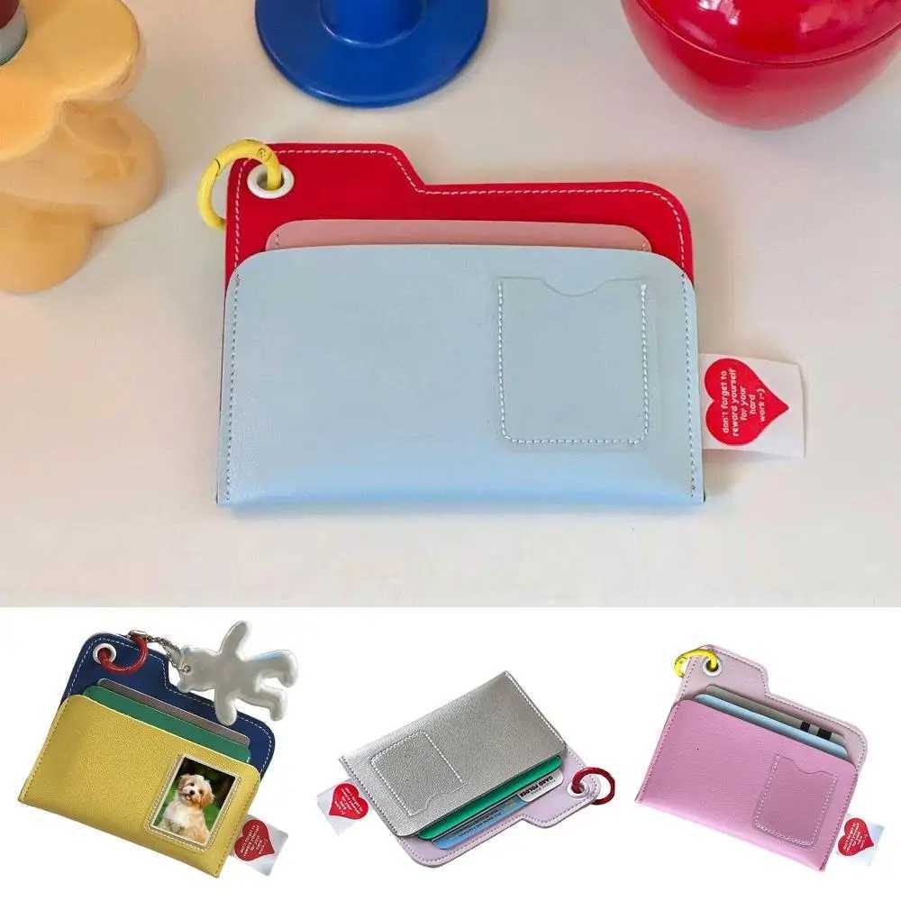 Ultra-thin PU Portable Storage Travel Passport Protector Card Bag Card Holder Passport Holder Wallet Color Contrast Card Bag Z250725