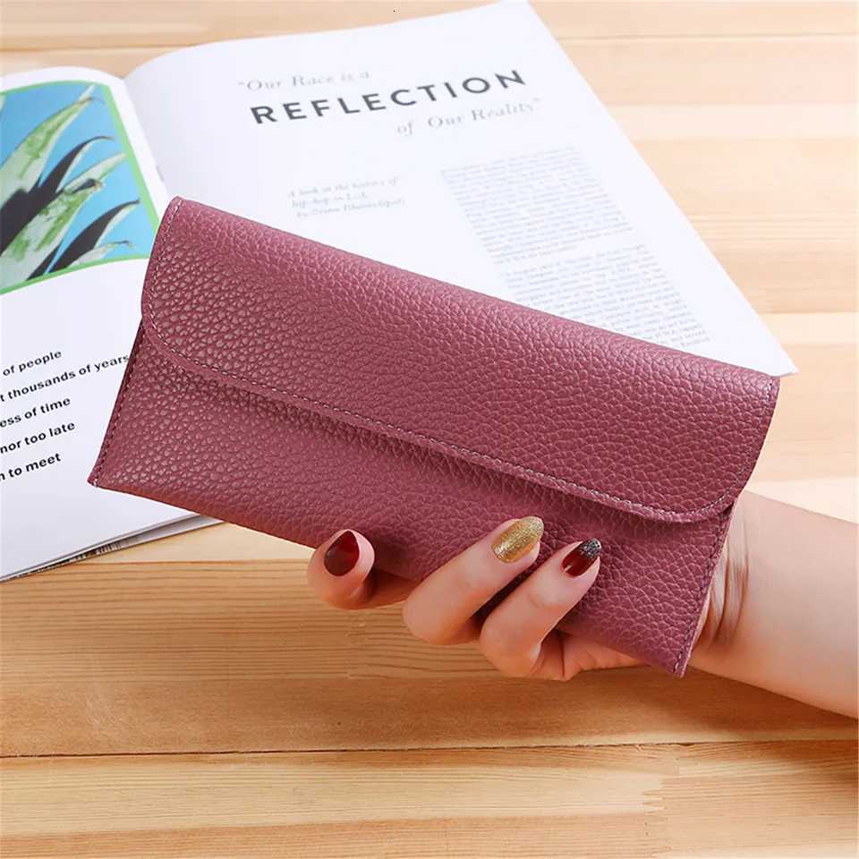 Women PU Leather Long Wallets Large Capacity Fashion ID Holder Bag Portable Money Bag Coin Purses Z250725