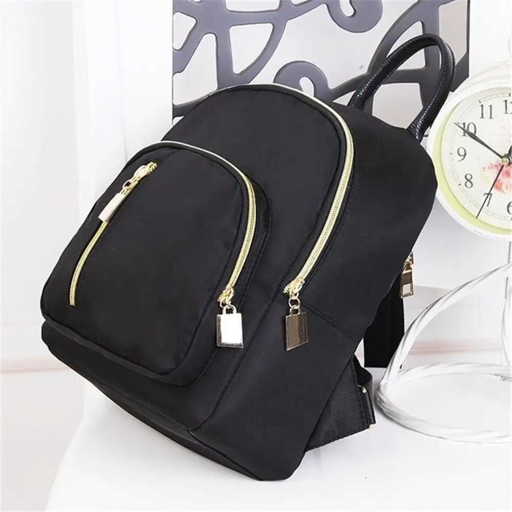 100% Cotton Mini Backpack Fi Girl Oxford Daypack Travel Cute Backpack Shoulder Bag Black Girl Purse Y250724